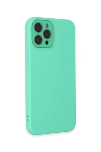 Apple iPhone 12 Pro Kılıf Lansman Glass Kapak - Turkuaz