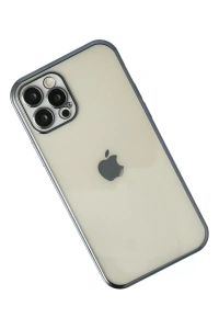 Apple iPhone 12 Pro Kılıf Lensli Silikon - Lacivert