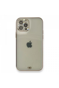 Apple iPhone 12 Pro Kılıf Liva Taşlı Silikon - Mor