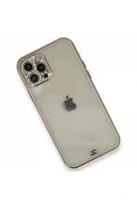 Apple iPhone 12 Pro Kılıf Liva Taşlı Silikon - Mor