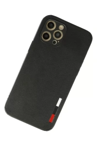 Apple iPhone 12 Pro Kılıf Loop Deri Silikon - Siyah