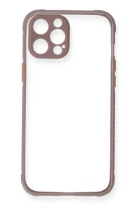 Apple iPhone 12 Pro Kılıf Miami Şeffaf Silikon - Açık Mor