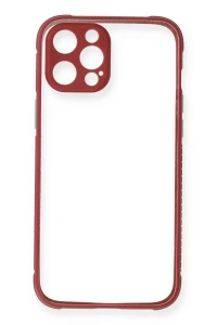 Apple iPhone 12 Pro Kılıf Miami Şeffaf Silikon - Fuşya