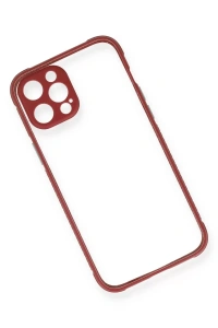 Apple iPhone 12 Pro Kılıf Miami Şeffaf Silikon - Fuşya