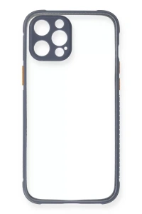Apple iPhone 12 Pro Kılıf Miami Şeffaf Silikon - Gri