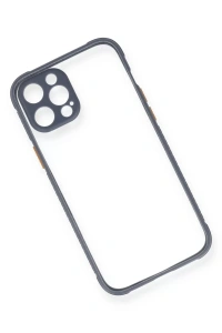 Apple iPhone 12 Pro Kılıf Miami Şeffaf Silikon - Gri