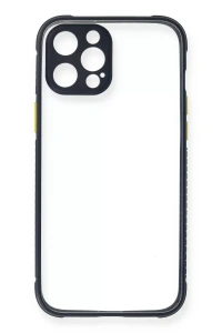 Apple iPhone 12 Pro Kılıf Miami Şeffaf Silikon - Lacivert