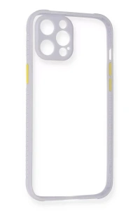 Apple iPhone 12 Pro Kılıf Miami Şeffaf Silikon - Lila