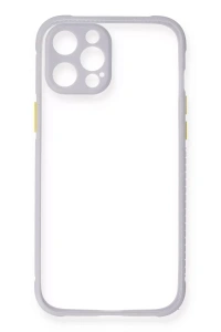 Apple iPhone 12 Pro Kılıf Miami Şeffaf Silikon - Lila