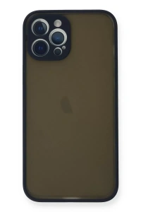 Apple iPhone 12 Pro Kılıf Montreal Silikon Kapak - Lacivert