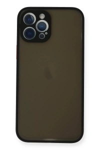Apple iPhone 12 Pro Kılıf Montreal Silikon Kapak - Siyah