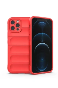 Apple iPhone 12 Pro Kılıf Optimum Silikon - Kırmızı
