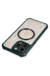 Apple iPhone 12 Pro Kılıf Prag Magneticsafe Kapak - Koyu Yeşil