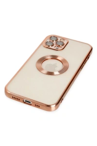 Apple iPhone 12 Pro Kılıf Slot Silikon - Rose Gold