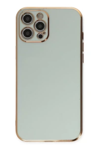 Apple iPhone 12 Pro Kılıf Volet Silikon - Açık Yeşil
