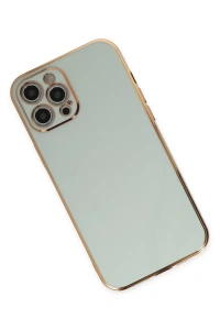 Apple iPhone 12 Pro Kılıf Volet Silikon - Açık Yeşil