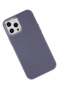 Apple iPhone 12 Pro Max Kılıf Asya Deri Silikon - Mor