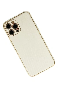 Apple iPhone 12 Pro Max Kılıf Coco Karbon Silikon - Beyaz