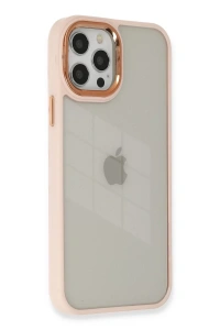 Apple iPhone 12 Pro Max Kılıf Dora Kapak - Pudra