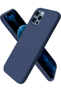 Apple iPhone 12 Pro Max Kılıf First Silikon - Lacivert