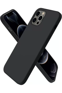 Apple iPhone 12 Pro Max Kılıf First Silikon - Siyah