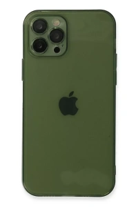 Apple iPhone 12 Pro Max Kılıf Fly Lens Silikon - Yeşil