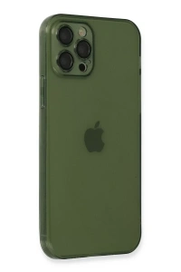 Apple iPhone 12 Pro Max Kılıf Fly Lens Silikon - Yeşil