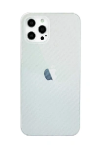 Apple iPhone 12 Pro Max Kılıf Karbon PP Silikon - Şeffaf