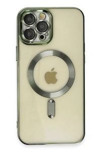 Apple iPhone 12 Pro Max Kılıf Kross Magneticsafe Kapak - Koyu Yeşil