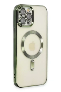 Apple iPhone 12 Pro Max Kılıf Kross Magneticsafe Kapak - Koyu Yeşil