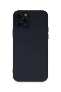 Apple iPhone 12 Pro Max Kılıf Lansman Glass Kapak - Lacivert