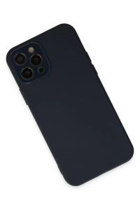 Apple iPhone 12 Pro Max Kılıf Lansman Glass Kapak - Lacivert