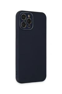 Apple iPhone 12 Pro Max Kılıf Lansman Glass Kapak - Lacivert