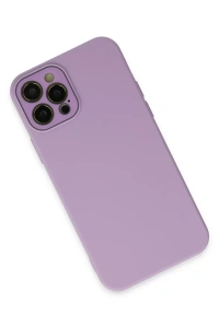 Apple iPhone 12 Pro Max Kılıf Lansman Glass Kapak - Lila