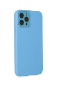 Apple iPhone 12 Pro Max Kılıf Lansman Glass Kapak - Mavi