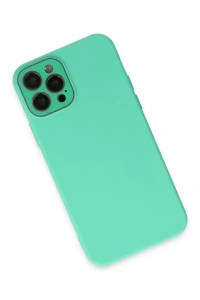 Apple iPhone 12 Pro Max Kılıf Lansman Glass Kapak - Turkuaz