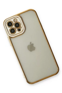 Apple iPhone 12 Pro Max Kılıf Liva Lens Silikon - Beyaz