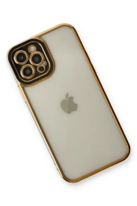 Apple iPhone 12 Pro Max Kılıf Liva Lens Silikon - Siyah
