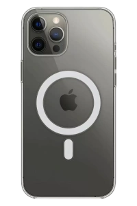 Apple iPhone 12 Pro Max Kılıf Magneticsafe Şeffaf Silikon - Şeffaf