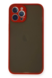 Apple iPhone 12 Pro Max Kılıf Montreal Silikon Kapak - Kırmızı