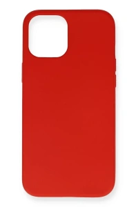 Apple iPhone 12 Pro Max Kılıf Nano içi Kadife Silikon- Kırmızı