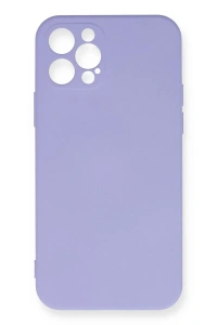 Apple iPhone 12 Pro Max Kılıf Nano içi Kadife Silikon - Lila