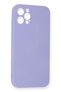 Apple iPhone 12 Pro Max Kılıf Nano içi Kadife Silikon - Lila