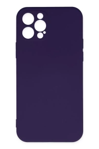 Apple iPhone 12 Pro Max Kılıf Nano içi Kadife Silikon - Mor