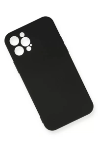 Apple iPhone 12 Pro Max Kılıf Nano içi Kadife Silikon - Siyah