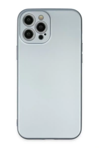 Apple iPhone 12 Pro Max Kılıf Nano içi Kadife Silikon - Sky Blue