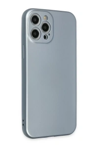 Apple iPhone 12 Pro Max Kılıf Nano içi Kadife Silikon - Sky Blue