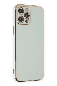 Apple iPhone 12 Pro Max Kılıf Volet Silikon - Açık Yeşil