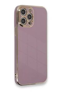 Apple iPhone 12 Pro Max Kılıf Volet Silikon - Mor