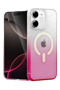 Apple iPhone 12 Pummel Shiny Magsafe Kapak - Pembe